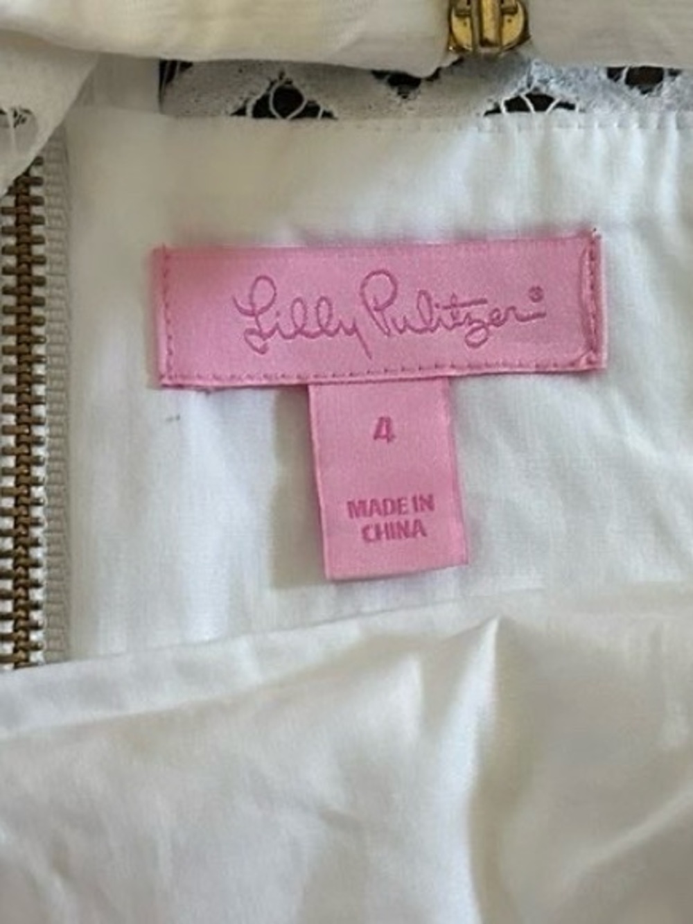 Lilly Pulitzer White Vandalia Shift Dress Size 4-NWOT - Picture 8 of 11